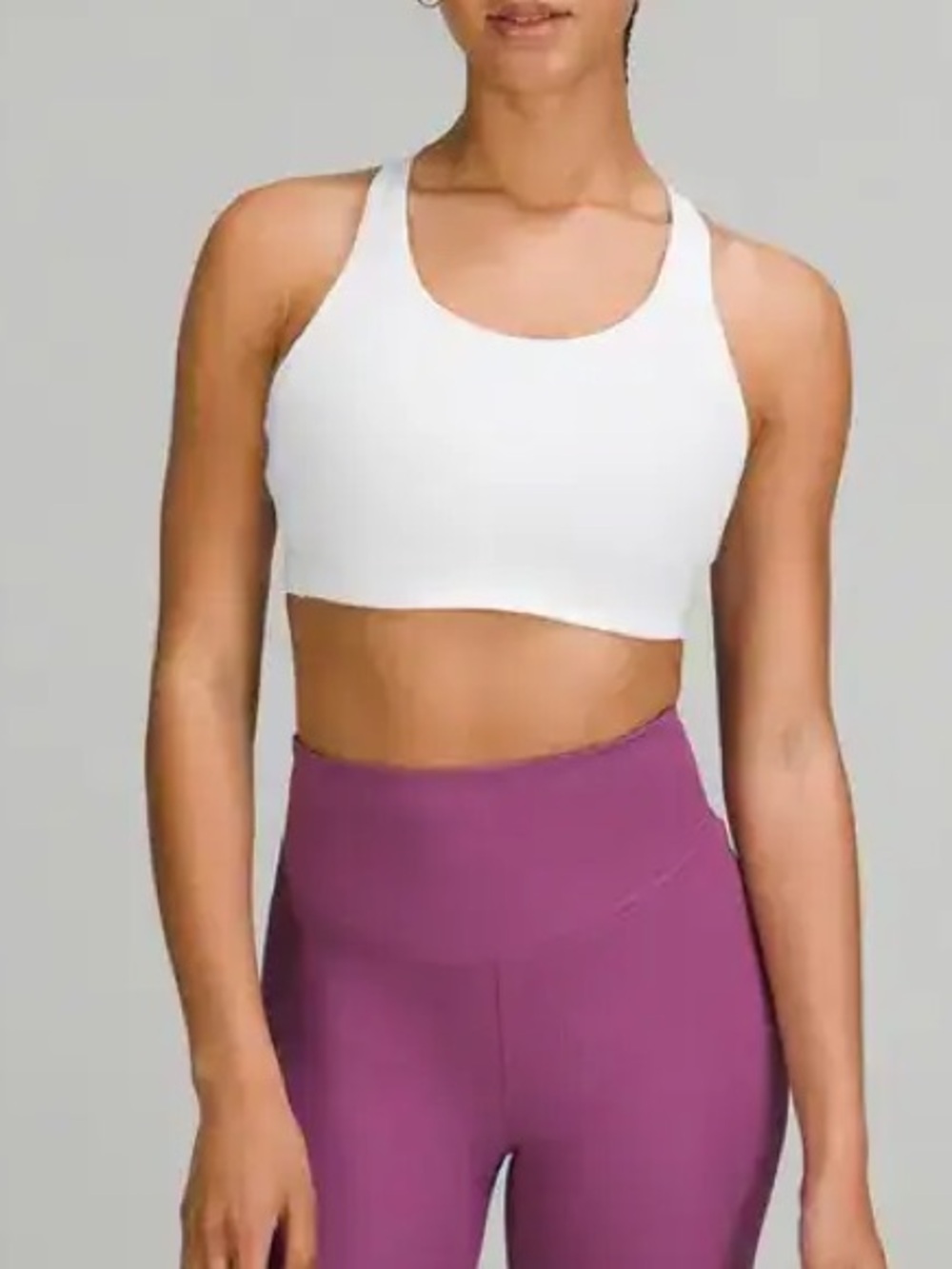 Lululemon Energy Bra High Support White 34DDD Sports Bra Workout Athletic - Picture 2 of 6